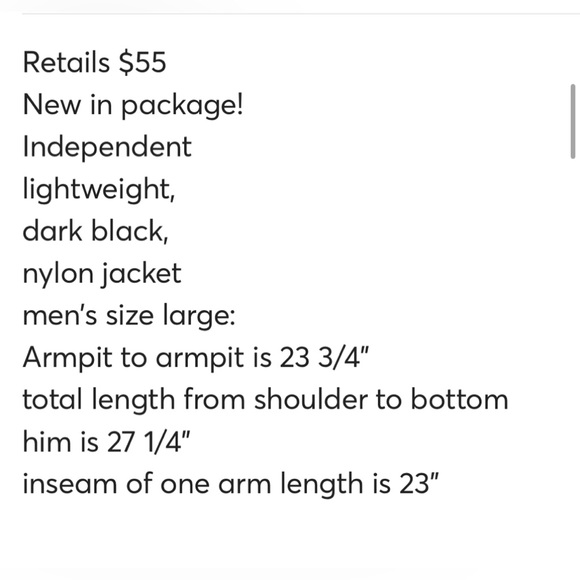 New! Black bomber jacket men’s L lightweight full zip - Picture 15 of 16